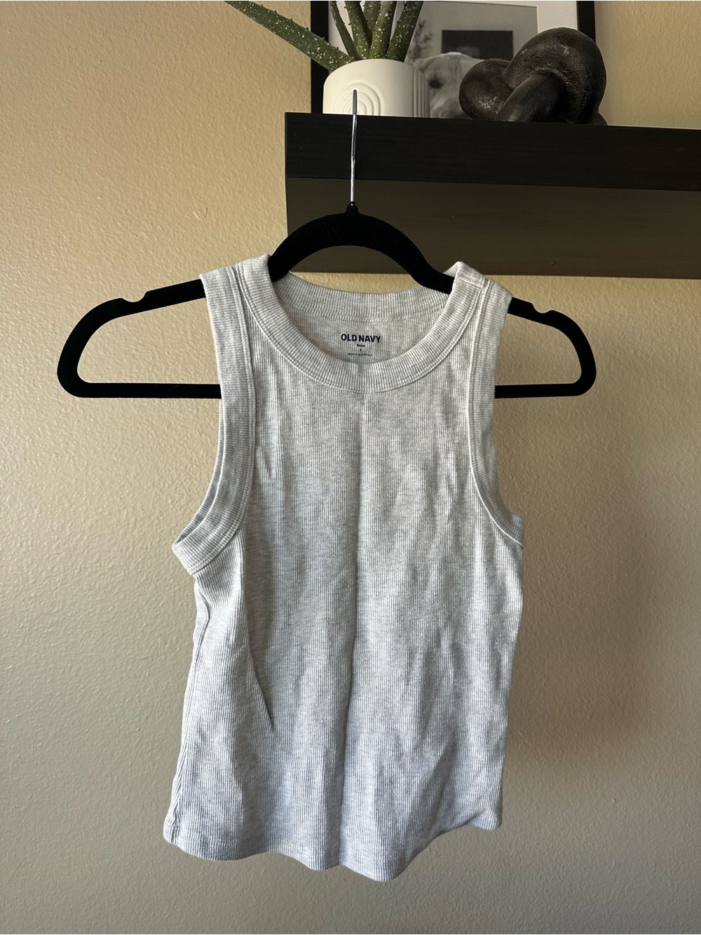 Old Navy Light Gray Ribbed Tank Top